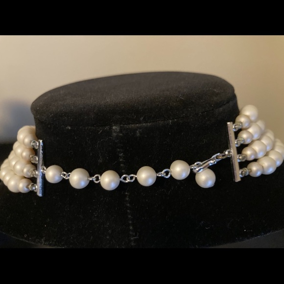 Vintage Lot of 3 Japan Faux Pearl Multi-Strand Necklaces &Earrings Stamped Japan - Picture 10 of 15